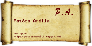 Patócs Adélia névjegykártya